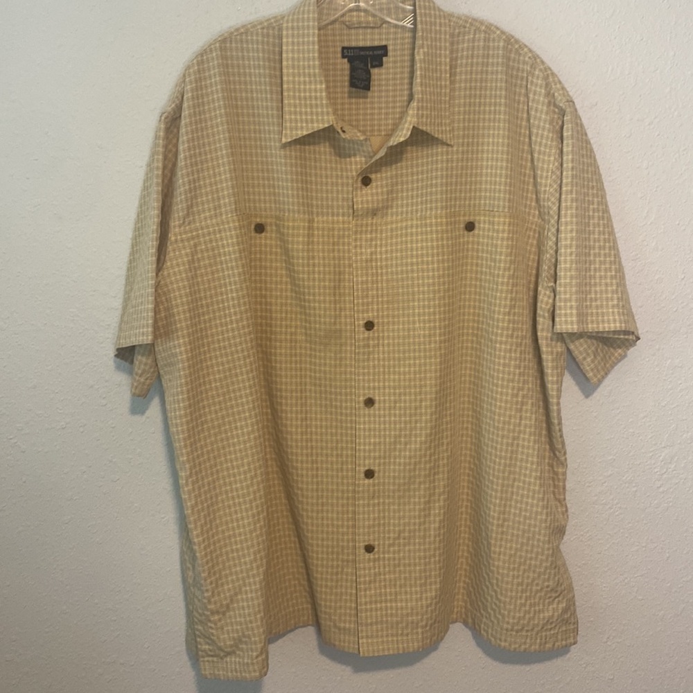 5.11 Tactical Men's Shirt Size 2XL Button-Up Collared Frontier Shirt Workwear
